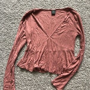 Wild Fable Rust Long Sleeve Blouse